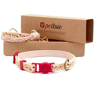 Pettsie Bracelet d'amiti&eacute; avec Collier de Chat et Bracelet d'amiti&eacute; Assorti, respectueux de l'environnement, 100% Coton pour Plus de s&eacute;curit&eacute; et de Confort (12,7-20,3 cm) (Pettsie, neuf)