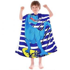 BTNEEU Poncho de Bain Enfant Serviette de Bain Enfants Serviette de Plage Fille Cape de Bain Garcon Super Absorbant Séchage Rapide Poncho à Capuche Poncho de Surf Sortie de Bain pour Enfants 6-12 Ans (BTNEEU, neuf)