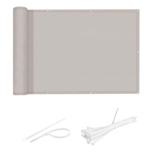 COOL AREA Brise Vue Balcon 90x600cm Imperméable Cache Vue Balcon Protection UV Opaque Résistant aux Contre Vent avec Trous et Serre Câbles pour Exterieur Terrasse-Taupe (MaojinEU, neuf)