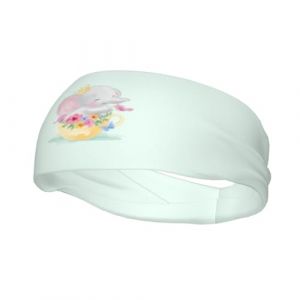 Joli petit éléphant assis dans une tasse de thé, bandeau de sport antidérapant pour hommes et femmes, idéal pour la gym, le basket-ball, le yoga (ruianshihuichenjiayouzhanguanliyouxiangongsi, neuf)