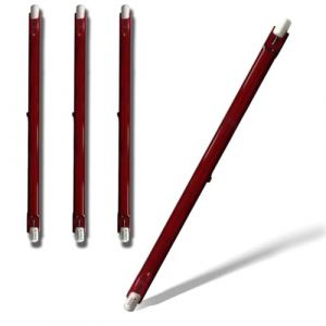 Homesally Ampoule Chauffante Infrarouge, R7S 254mm Ampoule Infrarouge Dimmable, Lampe Chauffante Halog&egrave;ne Rubis, 240V Tubes R7S 1300LM Chauffage Jardin,254mm,1000W 4 Packs (CangDou-store, neuf)