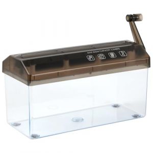 Destructeur de Documents Manuel A4, D&eacute;chiqueteuse &agrave; Manivelle Coupe Droite, Mini Broyeur de Papier Portable pour Bureau, Maison, &Eacute;cole, Compact et Facile &agrave; Utiliser (qingzeyuan, neuf)