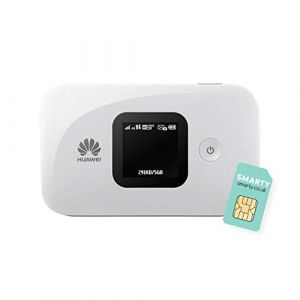 Huawei E5577, Cat 4, Point d'accès Wi-FI Portable Ultra-Rapide, avec Carte SIM Intelligente Gratuite, débloqué sur n'importe Quel réseau, Blanc (Simplytech Communications, neuf)
