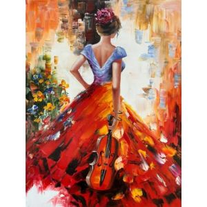 Maysurban Peinture par Numero Adulte sans Cadre, DIY Kit de Peinture à l'huile Numéros Toile Enfants Paint by Numbers Peindre par Nombre 40x50cm (jingzhusm2021eu, neuf)