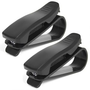 HAMKU 2 Pièces Porte Lunettes pour Voiture, matière plastique Clip de Support de Lunettes de Visière de Voiture, pour Lunettes de Soleil Carte Ticket,accessoire voiture,accessoire voiture interieur (STAR JINGWEN, neuf)