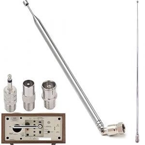 RUNCCI-YUN Antenne Radio FM Antenne Chaine HiFi, Ancable T&eacute;lescopique pour Mini-R&eacute;cepteur (RUNCCI-YUN, neuf)