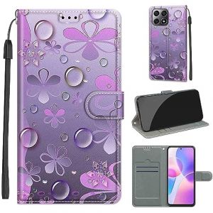 SIENIANLINE Coque pour Honor X8 4G, Coque Honor X30i,Etui Protection Housse Premium en Cuir de Portefeuille en Cuir Fermeture Magn&eacute;tique Flip Case pour Honor X8 4G / Honor X30i / Honor Play 6T Pro (DIKAS, neuf)