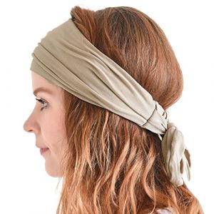 Bandeau Cheveux Femme En Viscose, Bandana Pirate Homme Pré Attaché, Foulard Danse Style Boheme, Serre Tete Japonais Beige (casualbox Japan, neuf)