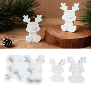 KLINNA Moules en silicone pour &eacute;lan - Moule &agrave; couler soi-m&ecirc;me pour No&euml;l - Moule en silicone - Pour travaux manuels, bricolage et d&eacute;coration de No&euml;l - Moule en silicone pour pendentifs en pl&acirc;tre, cire (Mitsausli O&Uuml;, neuf)