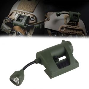 WQZXM Lampe Tactique Casque avec Lampe LED IR Blanche et Rouge, Accessoires Casque Militaire, Montage syst&egrave;me Molle Casque Rapide Mich Rail Picatinny, Lampe signalisation Survie pour(Green) (A sunny  cabin, neuf)