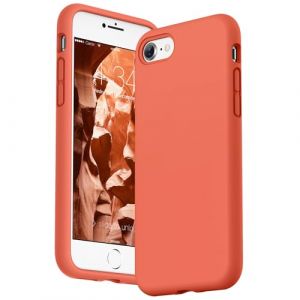 SURPHY Coque iPhone SE 2022,Coque iPhone SE 2020, Coque iPhone 8 iPhone 7, Coque Silicone Liquide Anti-Rayures Premium, Housse Doux Étui Anti-Choc pour iPhone SE 3/SE 2/8/7 4,7" (Corail) (SURPHY-FR, neuf)