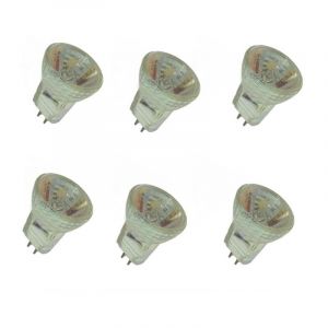 UGEFKMQ Mr8 Ampoules Halogènes Pack De 6 Ampoule Halogène Gu4 Mr8 20W 12V 2 Broches Projecteur Mr8 Ampoule Halogène 6V 5W,6V,5W (lsss, neuf)