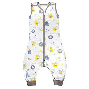 MOEMOE BABY Gigoteuse Été,Gigoteuse a Pied Tog 0,5 Gigoteuse avec Jambes,Sac de Couchage pour Enfant,Turbulette Ete 100% Coton Fille Garçons,Longueur 81cm,18-36 Mois,Monstres,M (MoeMoeEU, neuf)
