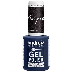 Andreia Professional - The Gel Polish - Gel Semi Permanent Sans Solvent - Collection Limité Color HP6 Noir avec Paillettes (LEGEND'HAIR DELTA BEAUTE DISTRIBUTION, neuf)