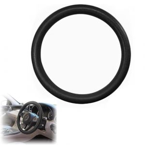 Protege Volant Voiture Silicone Antidérapant, Protège et Décore Le Volant de 32 à 40cm, Couvre Volant Voiture en Silicone, Entretien Facile, Noir Élégant - Accessoire Auto Pratique et Esthétique (Exsbtay, neuf)