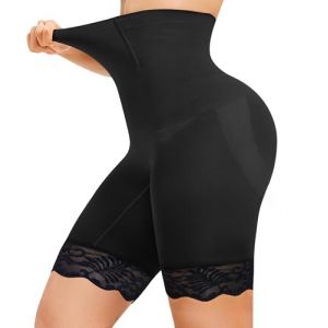 Chumian Culotte Gainante Femme Ventre Plat Invisible Short Gainant Taille Haute Gaine Amincissante sans Couture Shorty Anti Frottement Cuisse Minceur Shapewear (Noir, L) (Chumian, neuf)