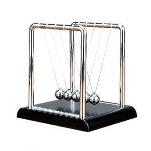 XUBX Berceau Balance de Newton Balles, Balles Physiques Jouet Newton Cradle Balance Balles en Acier Inoxydable Balles Jouet, Balancier Pendule de Newton, Berceau de Newton, Balancier de Newton (XUB, neuf)