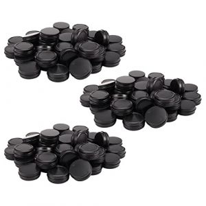 Iyalezirk Bo&icirc;tes M&eacute;talliques En Aluminium - Paquet de 120 1Oz / 30G M&eacute;tal Rond Vis de Contenant En &Eacute;tain Haut Les Canettes &Eacute;chantillon Cosm&eacute;tique Bougie Conteneurs Bo&icirc;tes de Voyage (jinjiachuangtrading Ltd, neuf)