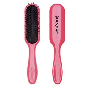 Denman Tangle Tamer Mini (Pink) Detangling Brush For Curly Hair And Black Natural Hair - use with both Wet & Dry Hair, D90 (Denman Brush., neuf)