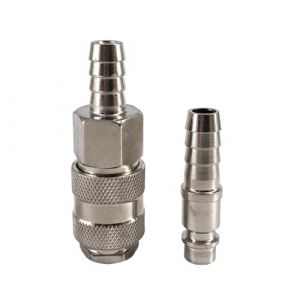 MEXEWORD 1 pcs EU Type Socket + Plug Raccord Pneumatique Norme Européenne Connecteur Rapide 6/8/10mm Tuyau Barb Coupleur Adaptateur for Compresseur d'air(10mm) (Jingjingxi, neuf)