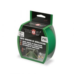 TARGET - Ruban de signalisation adhésif | Pour marquage de sols et objets, avertissement de sécurité (VERT, 33 M X 50 mm) (Fotero e-commerce, neuf)