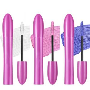 Lot de mascara colorés, 3 couleurs, imperméable, volume et curling, mascara blanc, rose, bleu, durable et volumineux, pour Halloween, fête, mariage (hanyuliWeiQiangZhang, neuf)