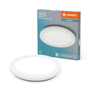LEDVANCE ORBIS Disc Wand-/Deckenleuchte mit LED, 22W, 1800lm, 3000/4000K, über Wandschalter mit Click CCT einstellbar, 30cm Durchmesser, IP44 Schutz für Badezimmer, Schrauben/Dübel inklusive (Ultramera, neuf)