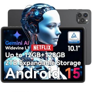 OSCAL Tablette Android 15 Pad 9,Tablette 10 Pouces Android avec 12GB RAM+128GB ROM+2TB TF,Gemini AI,7700mAh,Tablette Tactile avec 4G LTE/Widevine L1/Mode PC/Face ID/5+8MP/BT 5.0/WiFi/GPS,2025 (HIGH MARKE-SHOP, neuf)