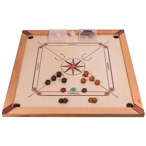 Square - Carrom 840 Lux - Jeu d'adresse en Bois - Carrom Board - 84 x 84 cm - Palets et attaquant Inclus (SQUARE GAME, neuf)