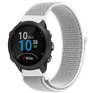 Wanme 20mm Bracelet Compatible pour Garmin Vivoactive 3/Venu/Venu Sq/Venu Sq 2, Nylon Bracelets pour Garmin Vivoactive 3 Music, Forerunner 245/245 Music, Forerunner 645/645 Music, Forerunner 55 (Gris) (DgYuanLiYuan, neuf)