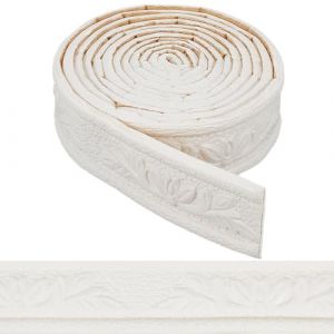 CRASPIRE Frise de Papier Peint Autocollante de 90 x 1.5,3 cm, Moulure &agrave; D&eacute;coller et &agrave; Coller, Garniture en Mousse Flexible, Autocollants pour Plinthes Blanches, Bordure Murale D&eacute;corative {2}D, Bordure (CRASPIRE FR, neuf)