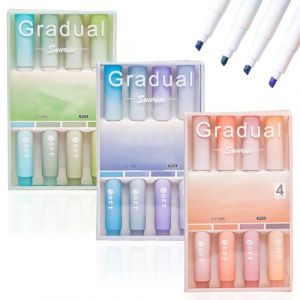 DIFLAX 12 Pi&egrave;ces Surligneur Highlighters Surligneur Stylo Surligneur Esth&eacute;tique Stylos Surligneur Set Pour Enfants Adultes Dessin Ou Mise En Valeur pour Enfants, Cadeaux, F&ecirc;te, &Eacute;cole (SVF TUNDER PRICE, neuf)