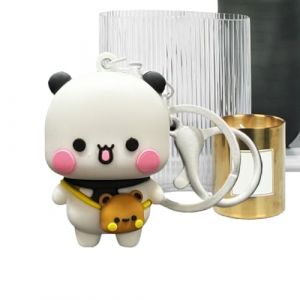 Porte-cl&eacute;s Ours &ndash; 5 Cm, Ours Panda Dr&ocirc;le De Couple De Dessin Anim&eacute;, Breloque Cl&eacute; En Forme D'animal Mignon, Accessoire De Cl&eacute; Portable | Cadeau Cr&eacute;atif Pour Gar&ccedil;ons Filles Amis Sac &Agrave; Dos (YCStyle Hub, neuf)
