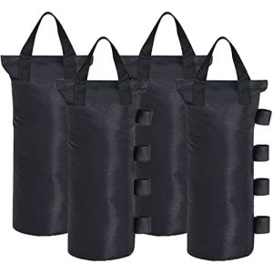 CACTIYE Sacs de lestage pour Tente Pop-up - Sacs de Sable pour Pieds d'auvent instantanés et extérieurs (Ronds, 19 x 50 cm, Noir) (MEIHAOJIA, neuf)