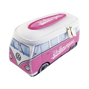 BRISA VW Collection - Trousse en n&eacute;opr&egrave;ne Universelle pour Maquillage, cosm&eacute;tiques, Produits d'hygi&egrave;ne, Stylo (Combi T1 Bus) - (Rose/Petit) (BRISA Entertainment GmbH, neuf)