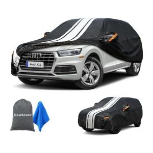 Cowtcver Housse de Voiture Ext&eacute;rieur pour 2008-2024 Audi Q5, B&acirc;che Voiture &Eacute;tanche Respirante Contre Pluie Soleil Poussi&egrave;re, Housse de Protection Voiture avec Zip et Doublure en Coton. (Xiao Gong Cover, neuf)