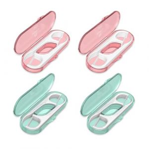 WeddHuis 4 Pièces Porte-Fil Dentaire Portable Organisateur de Voyage Remplissable 40 Picks Fil Dentaire pour Familles Femmes Hommes Nettoyage Dentaire (UAB LIDMIBI LT, neuf)