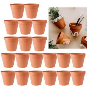 kaiyaya 20 Pièces Pot de Fleur,Pots de Fleurs en Terre Cuite Semis Petit Fleur Plante,Mini Terracotta Terre Cuite Pots Plante avec Trou de Drainage,pour L'Intérieur et Les Jardins(3,5 X 3 cm) (SMOLIKIA LTD, neuf)