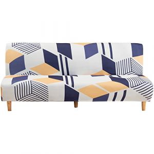 Housse de canap&eacute; - Sans accoudoirs - Impression moderne - 3 places - Extensible - Sans bras - Pour canap&eacute;-lit pliable - 180 &agrave; 210 cm (style 4) (GULIUK, neuf)