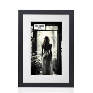 Stallmann Design Cadre photo avec passe-partout 60 x 80 cm (image 50 x 70 cm) - Couleur : noir - Baguette de cadre de 30 mm d'&eacute;paisseur (Stallmann Design, neuf)