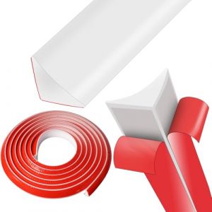 Profil Finition Plan de Travail Baguette Finition Angle Plan de Travail Cuisine Baguette de Finition Joint Cuisine Auto-Adh&eacute;sif Caoutchouc Doux Imperm&eacute;able (Blanc, 3M&egrave;tre) (ouwangda, neuf)