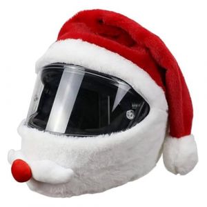 Housse De Casque Moto Pere Noel, Déguisement Pere Noël pour Casque Moto, Couvre-Casque De Motos Housse Protection Complet Full Face Casques, Chapeau De Noëls, Cadeaux De Noëls (sans Casques) (Sucritude, neuf)