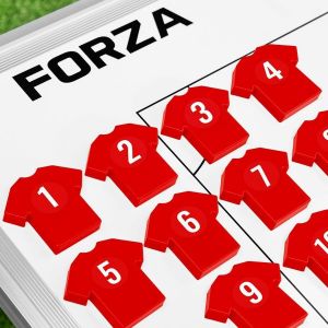 FORZA Aimants d’Entraînement en Maillot | 11 Marqueurs Magnétiques Colorés avec Autocollants Numérotés | Compatible avec Tableaux de Tactiques Idéal pour Entraîneurs de Football (Rouge) (Net World France, neuf)