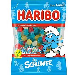 HARIBO Die Schlümpfe Lot de 9 sachets de bonbons en forme de schtroumpfs (végétariens) (TopDeal 24, neuf)