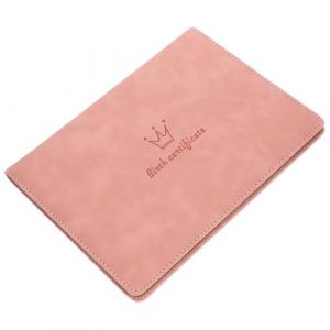 Angoily Prot&egrave;ge Certificat Naissance Cuir Rose &Eacute;tui R&eacute;sistant et Pratique Housse Protectrice Antid&eacute;coloration pour Document Gar&ccedil;on Fille Accessoire Fiable et Doux Au Toucher (Ceoning, neuf)