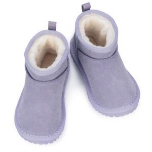 Mishansha Enfant Bottines d'hiver pour Gar&ccedil;on Fille Bottes de Neige Antid&eacute;rapant Chaussures Chaud Fourrure Doubl&eacute; Violet GR.30 (hasimple, neuf)