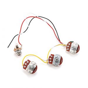 Kit de c&acirc;blage de basse A250K B250K Potentiom&egrave;tres &agrave; douille pour guitare basse jazz accessoires (Chensmg, neuf)