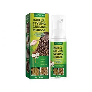 60ml Mousse Volume pour Cheveux Boucl&eacute;s, Cr&egrave;me Activatrice de Boucles, Creme Bouclante Cheveux pour des Boucles Mieux D&eacute;finies, Pour Cheveux Boucl&eacute;s, Fris&eacute;s & Cr&eacute;pus (QGQT-EU, neuf)