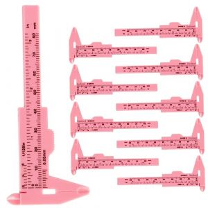 FRCOLOR Pieds à Coulisse Pour Sourcils Calibres De Mesure Petits Étriers à Sourcils Règles De Mesure Des Sourcils Règle Coulissante Règle De Mesure Des Sourcils Étriers De Poche Plastique (Laners, neuf)