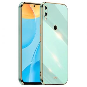 HONLEN Coque pour Huawei P Smart 2019 / Honor 10 Lite (6.21" inches), &Eacute;tui en TPU Souple en Silicone, Design de Cadre de Galvanoplastie - Vert (HONLEN, neuf)